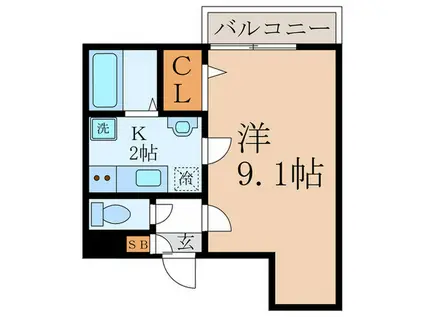 MITY 桂朝日町(1K/1階)の間取り写真