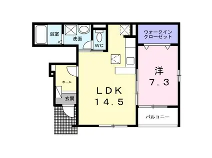 プレアデス光(1LDK/1階)の間取り写真