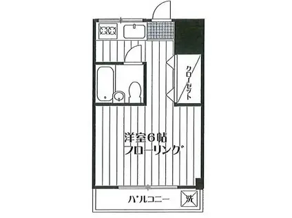 阿出川ビルI(ワンルーム/5階)の間取り写真