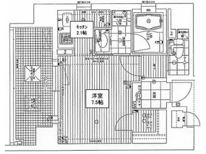 リーガル四ツ橋II(1K/6階)の間取り写真