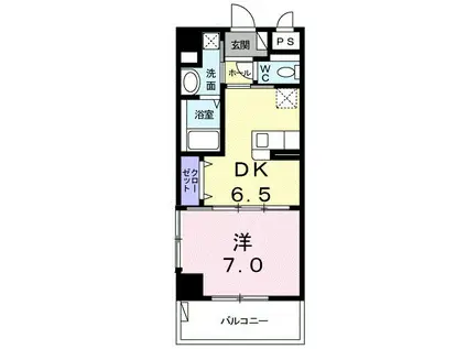 グランデュール マーサ(1DK/2階)の間取り写真