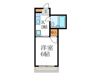 ヴィラ・ブルーエA棟(1K/1階)の間取り写真