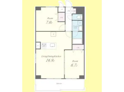 シルベーヌ池上(2LDK/5階)の間取り写真