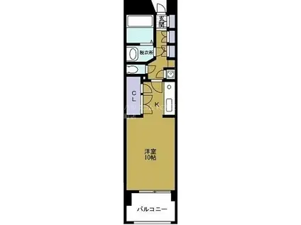 PIER624(1K/6階)の間取り写真