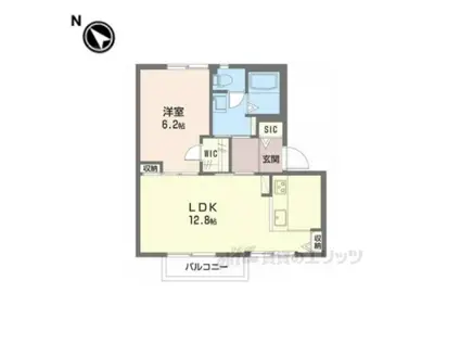 アメニティ21 C(1LDK/2階)の間取り写真