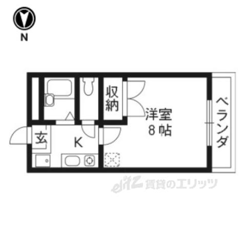 レオパレスOHI(1K/2階)の間取り写真