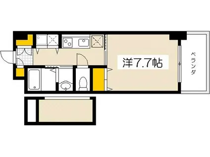 蜂須賀ビル(1K/4階)の間取り写真