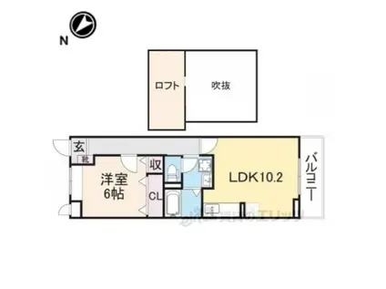 RIRIA VII6(1LDK/3階)の間取り写真