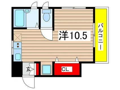 シライシビル3F(ワンルーム/3階)の間取り写真