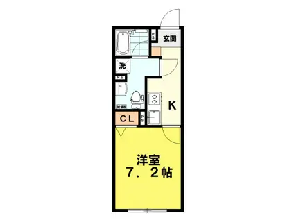 ロイヤルヒルズ成増(1K/3階)の間取り写真