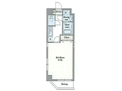 BLISS RESIDENCE(1K/5階)の間取り写真