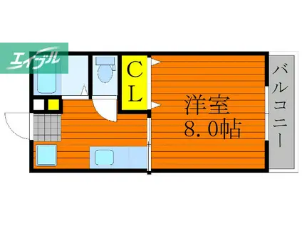 ジュネスEMMA(1K/1階)の間取り写真