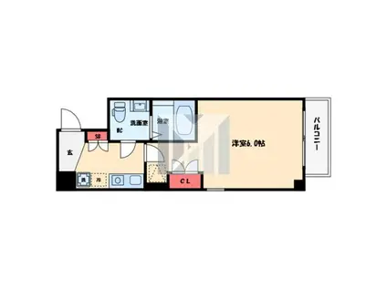 ダイドーメゾン 大阪谷町(1K/4階)の間取り写真