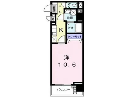 イル エトワール(1K/3階)の間取り写真