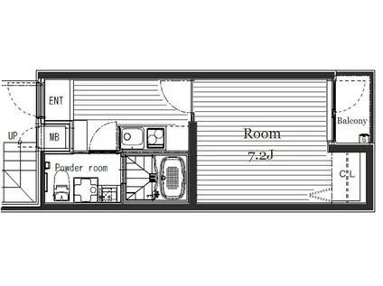 オットーデザインマンション(1K/3階)の間取り写真