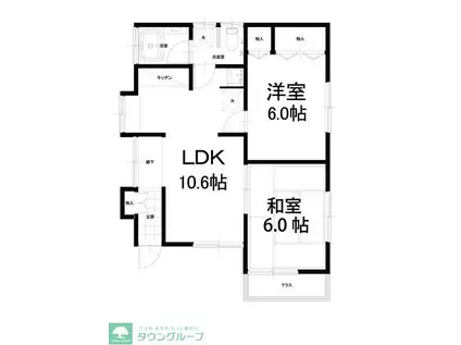 コート瑞穂南棟(2LDK/2階)の間取り写真
