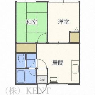 バンクリバー(2LDK/2階)の間取り写真