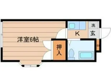 サントラコート南光台(1K/1階)の間取り写真