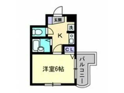 MIRAIZU皆実(1K/3階)の間取り写真