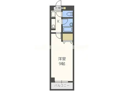 マンション野口II(1K/3階)の間取り写真