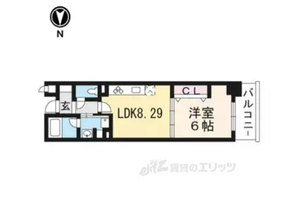 ロマンレジデンス(1LDK/4階)の間取り写真