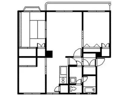 トーワ豊岡15・4(3LDK/1階)の間取り写真