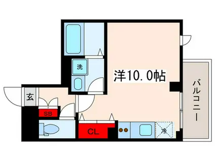 レジデンスサルバトーレ(ワンルーム/3階)の間取り写真