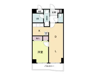 ロイヤル六甲駅前(1LDK/7階)の間取り写真