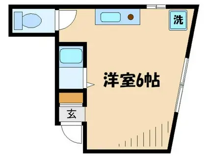 田谷野ビル(ワンルーム/3階)の間取り写真