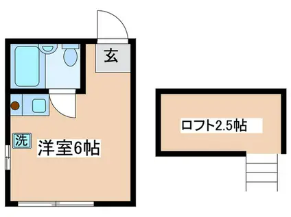 ベルビー平和台(ワンルーム/2階)の間取り写真