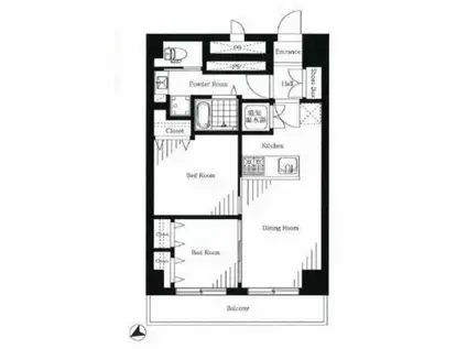 東銀座ロイアルハイツ(2LDK/3階)の間取り写真