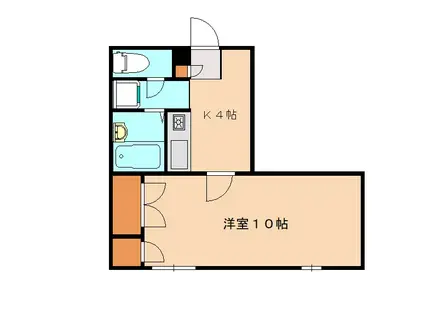 KAYS ROOMS IIND(1K/1階)の間取り写真