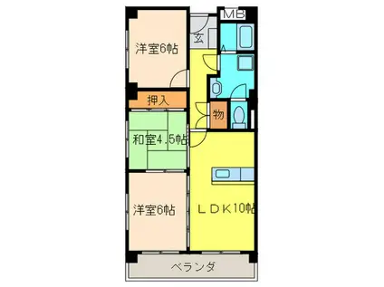 ラームズプラザ(3LDK/3階)の間取り写真