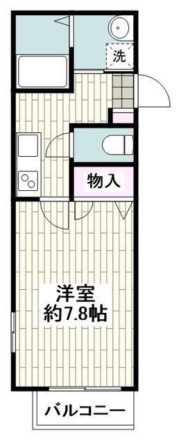MSアド上大岡(1K/2階)の間取り写真