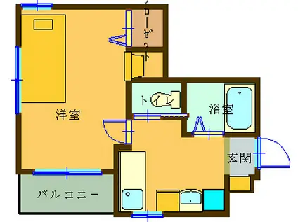 KKMビル(1K/4階)の間取り写真