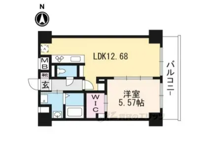 SAWARABI PARK HOUSE(1LDK/2階)の間取り写真