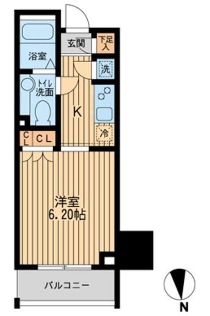 KDXレジデンス東新宿(1K/13階)の間取り写真