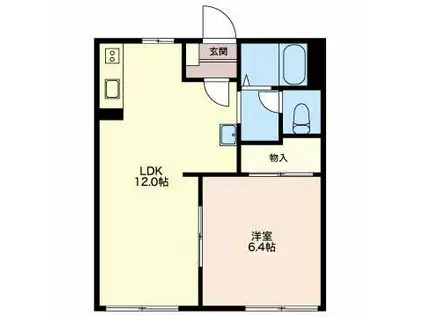 シャトーラトゥール A棟(1LDK/1階)の間取り写真