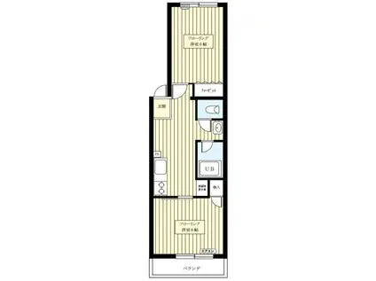 藤和高田馬場コープ(2DK/2階)の間取り写真