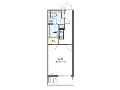 コンフォ(1K/2階)の間取り写真
