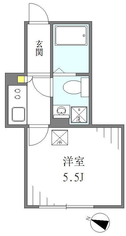 葛飾区高砂6丁目計画(1K/2階)の間取り写真