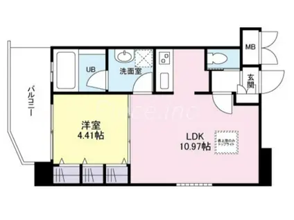 レジディア新大阪Ⅱ(1LDK/3階)の間取り写真