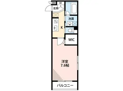 リシェス岡崎駅前(1K/3階)の間取り写真
