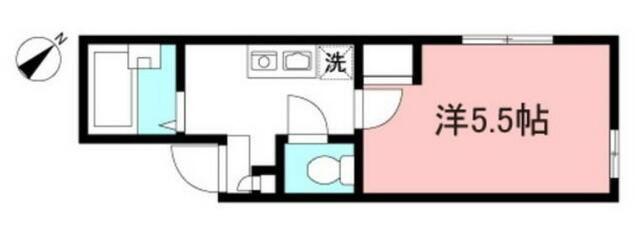 ソレイユ希望ヶ丘(1K/2階)の間取り写真