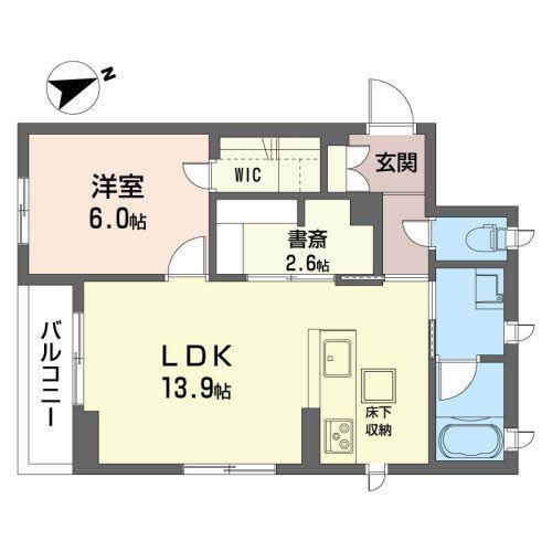 グランドールサカエ(1SLDK/1階)の間取り写真
