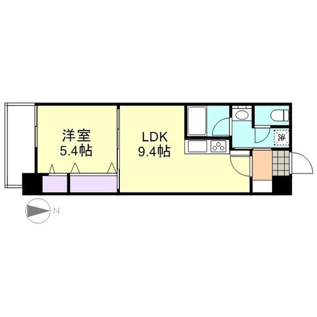 COCO白楽町(1LDK/5階)の間取り写真