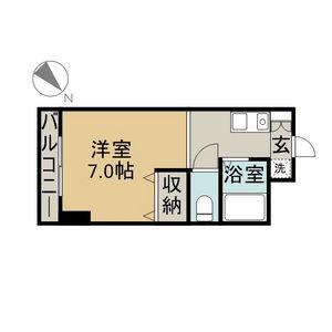ドミールS・K(ワンルーム/2階)の間取り写真