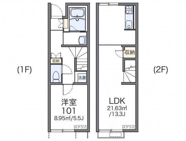 レオネクストKOUYA(1LDK/1階)の間取り写真