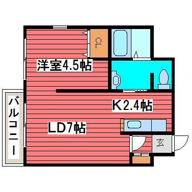 リトルズさっぽろ福住(1LDK/8階)の間取り写真