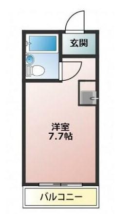 マイコーポ白国(ワンルーム/1階)の間取り写真
